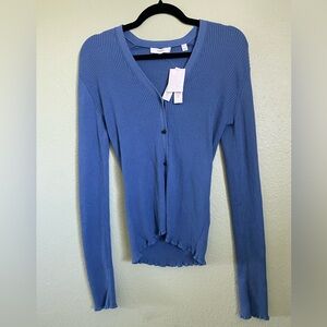 Vince NWT Lettuce Edge Cardigan